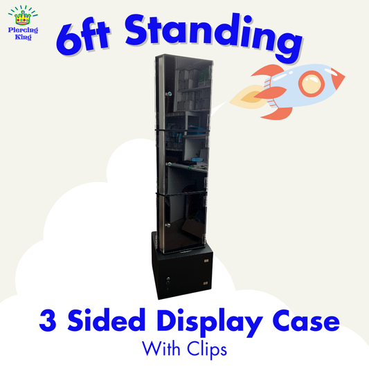 Standing 3 Sided DIsplay Case With Clips 🔥
