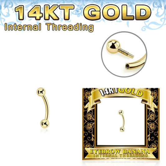 Curved Barbell - 14 Karat Gold IT