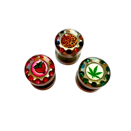 Faux Plugs - Jewelled Logo