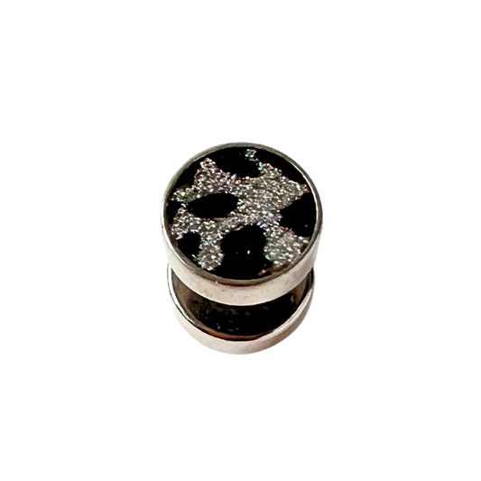 Faux Plugs -  Surgical Steel Leopard