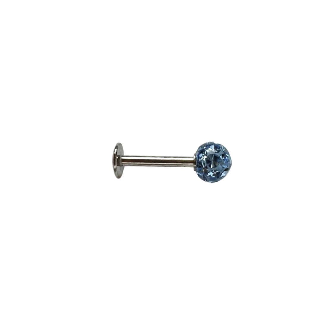 Labrets - Surgical Steel With Coated Tiffany Ball