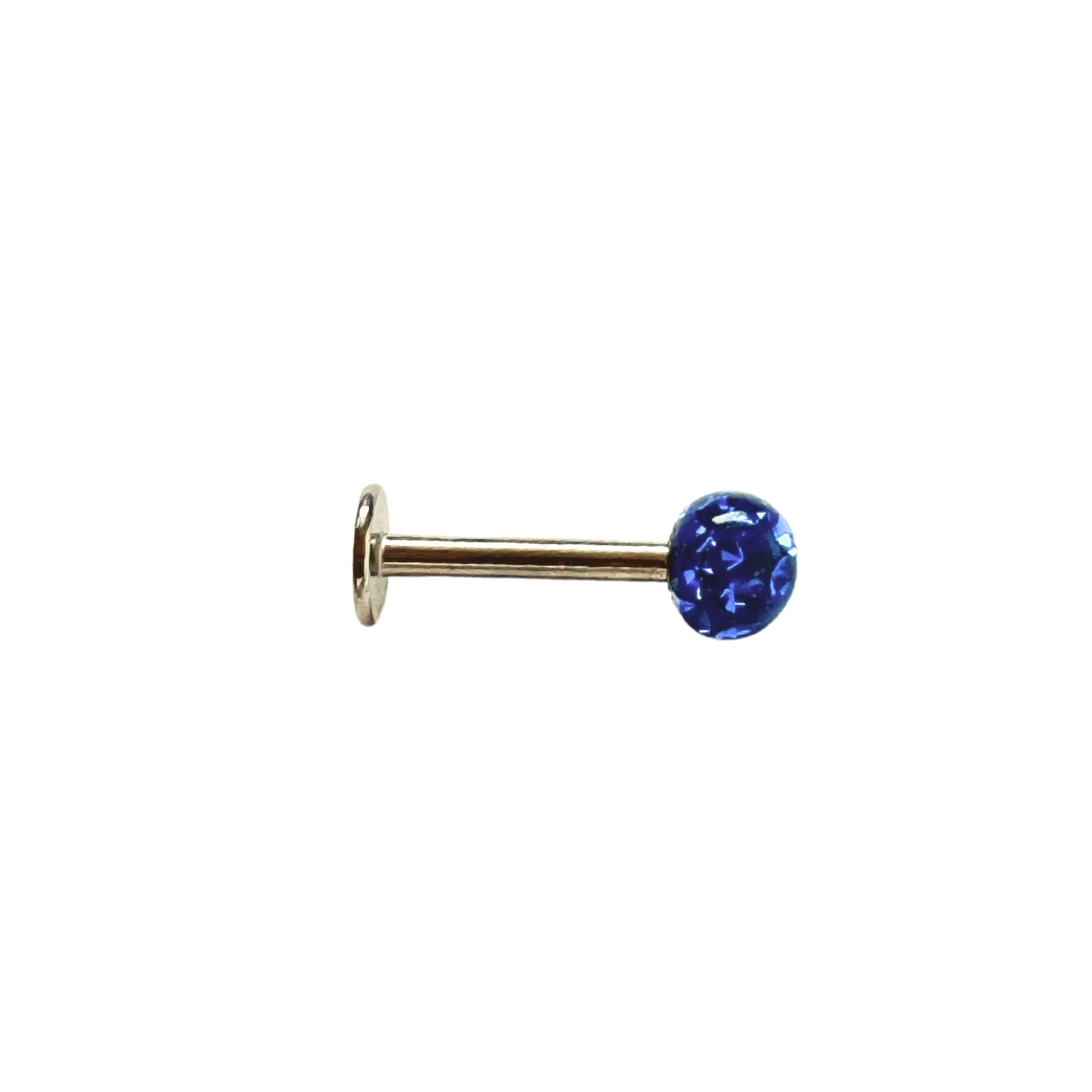 Labrets - Surgical Steel With Coated Tiffany Ball