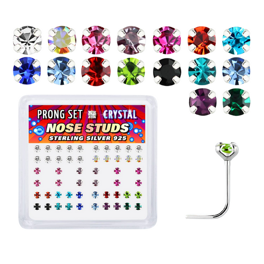 Nose Studs - 52 Piece With 2.5mm Gem