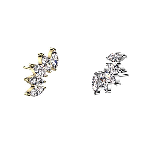 PARTS - TITANIUM - Threadless 5 Marquise