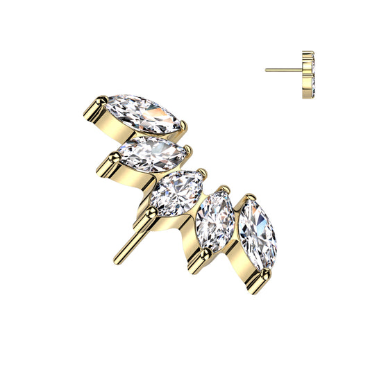 PARTS - TITANIUM - Threadless 5 Marquise