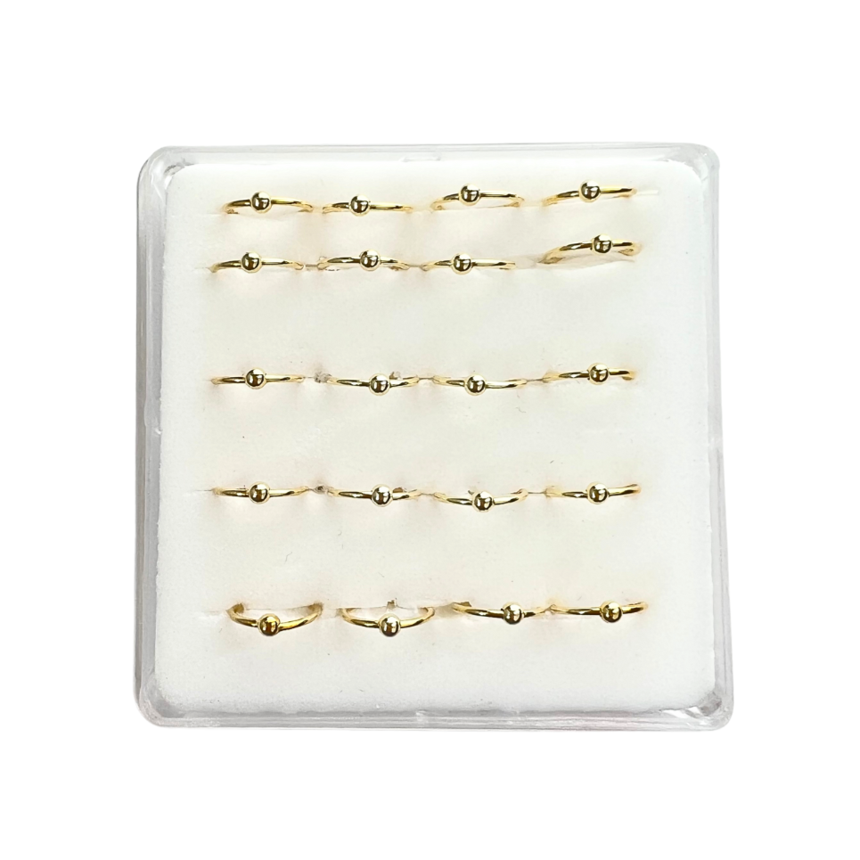 Nose Hoops - Gold Plated With Ball