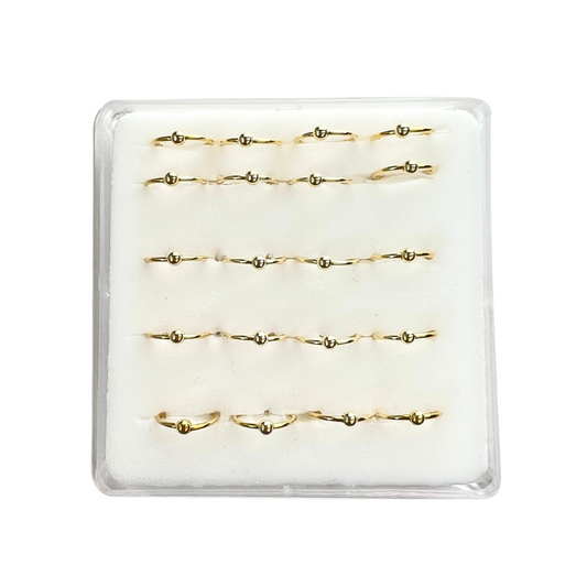 Nose Hoops - Gold Plated With Ball