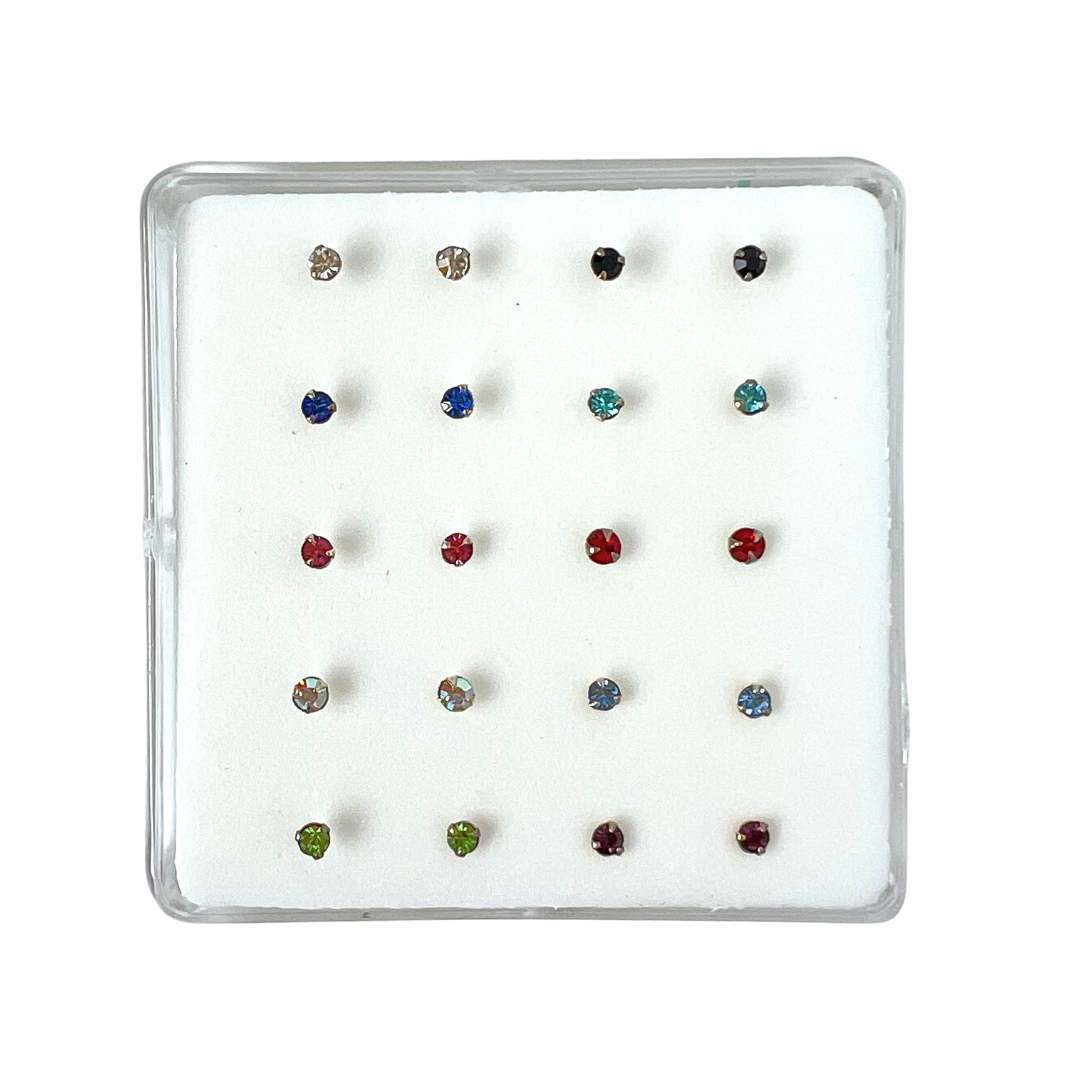 Nose Studs - Box of 20 Prong Set Gems NOSE BONES