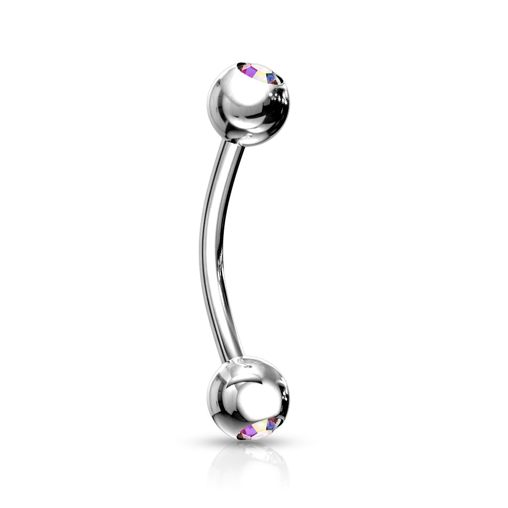 Curved Barbell - Jewelled