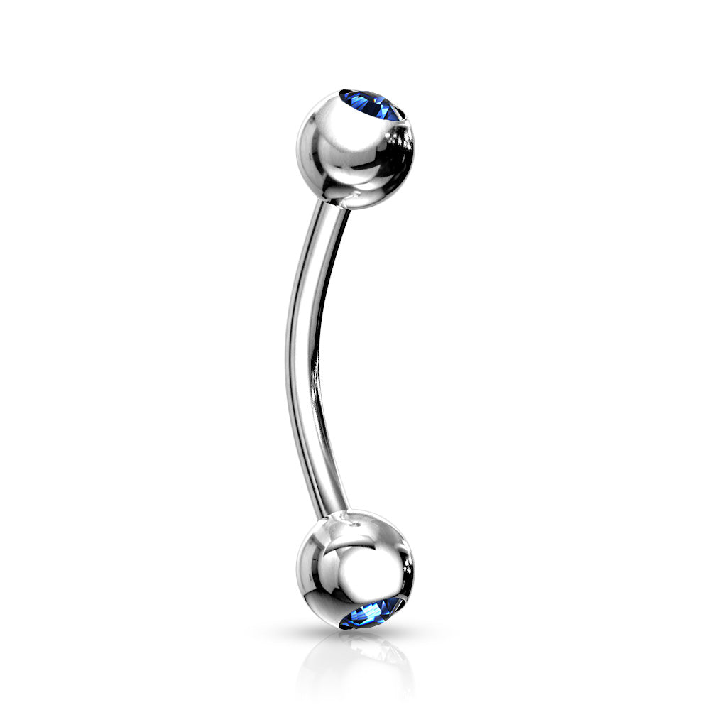 Curved Barbell - Jewelled