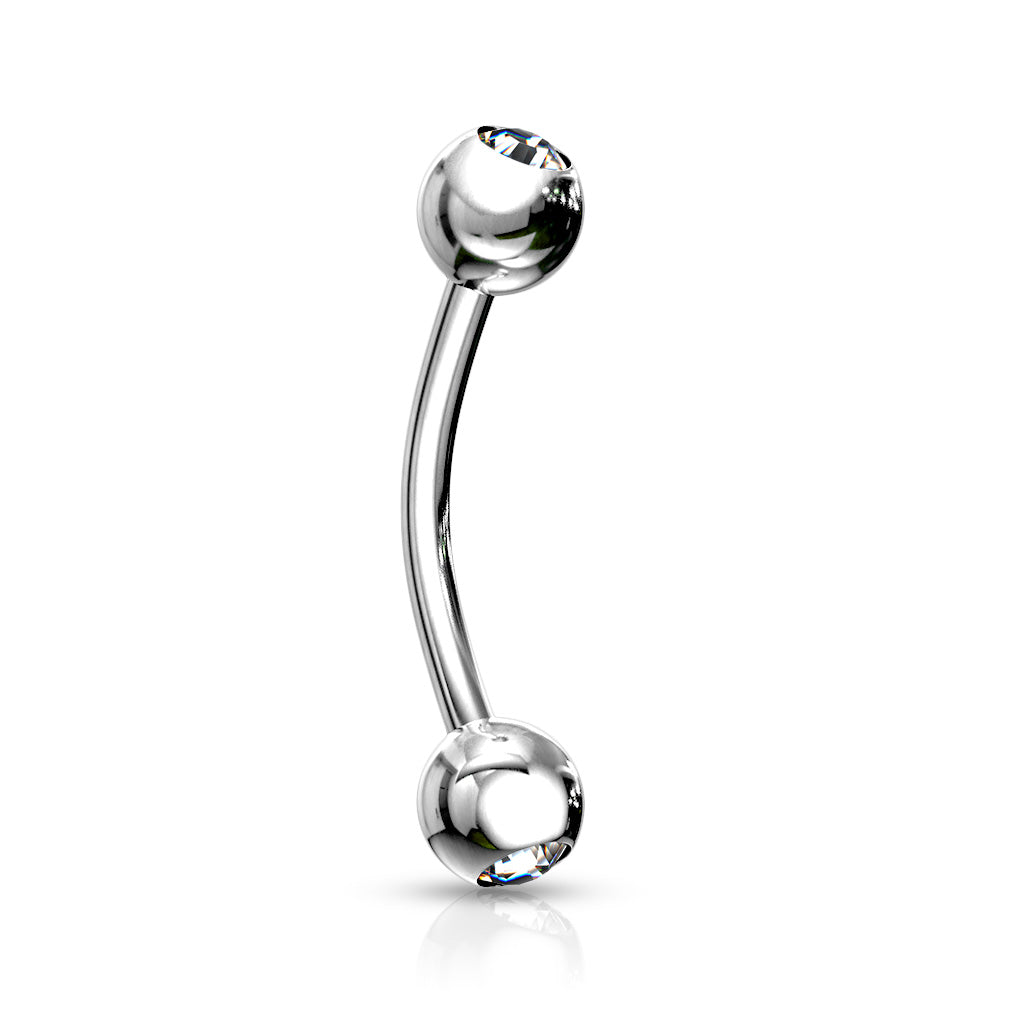 Curved Barbell - Jewelled