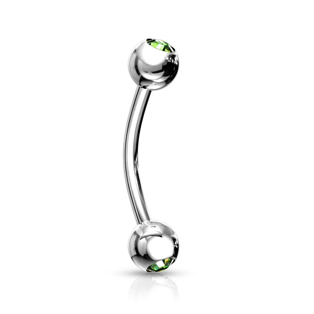 Curved Barbell - Jewelled
