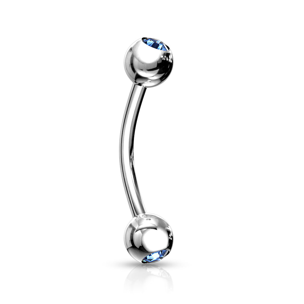 Curved Barbell - Jewelled