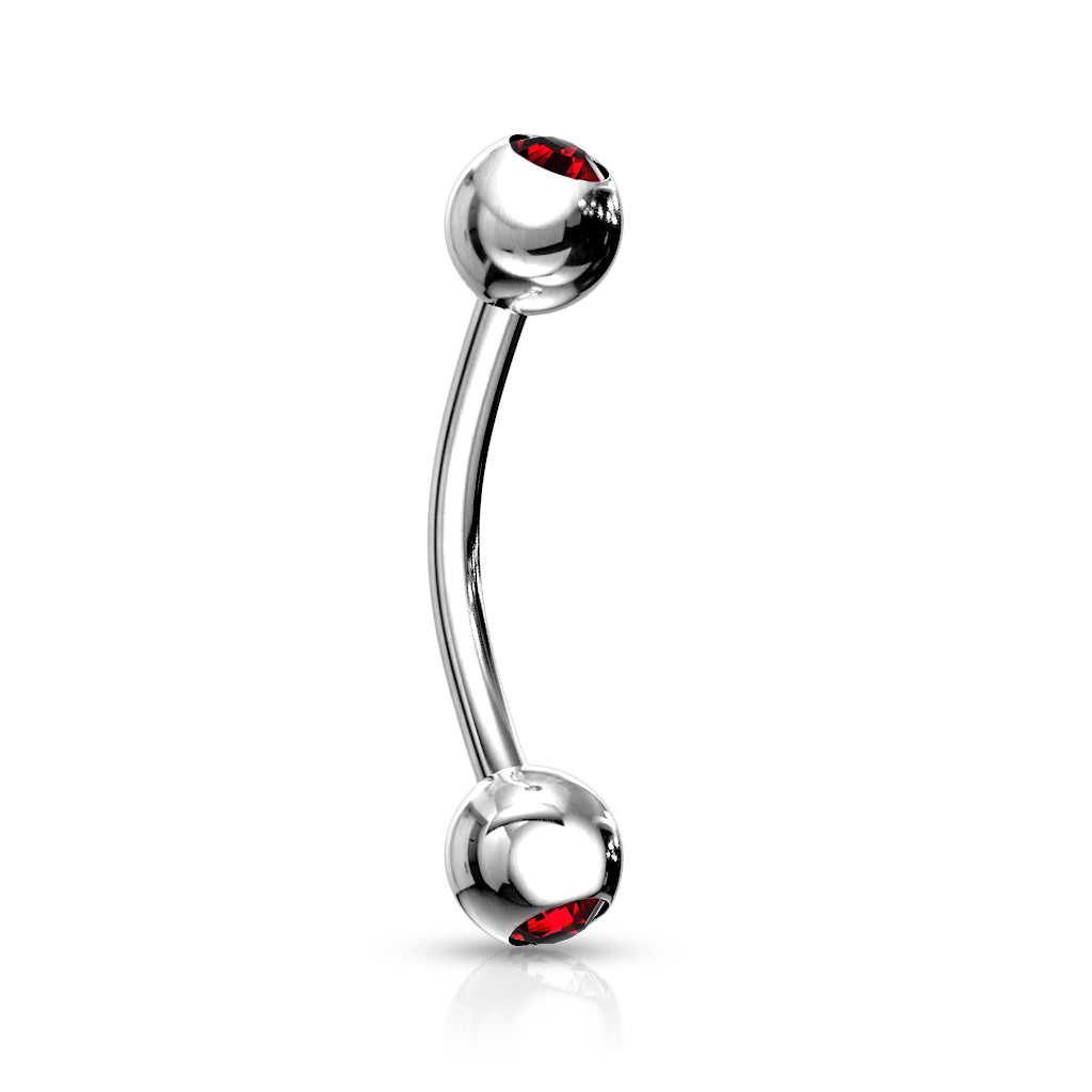 Curved Barbell - Jewelled