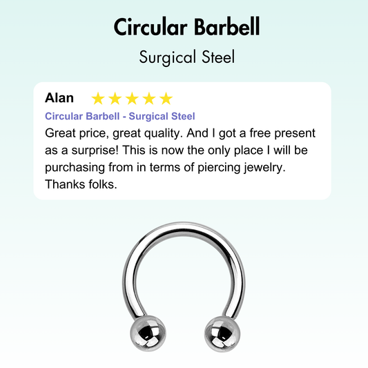 Circular Barbell - Surgical Steel
