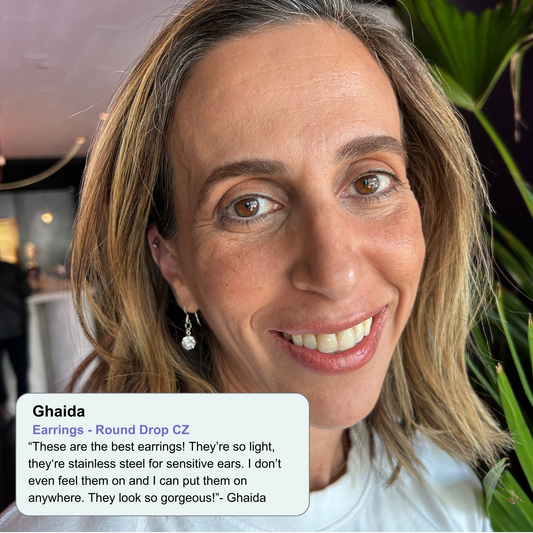 Earrings - Round Drop CZ