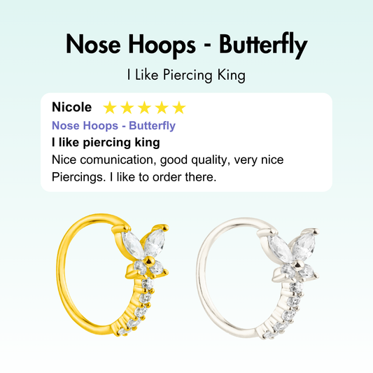 Nose Hoops - Butterfly