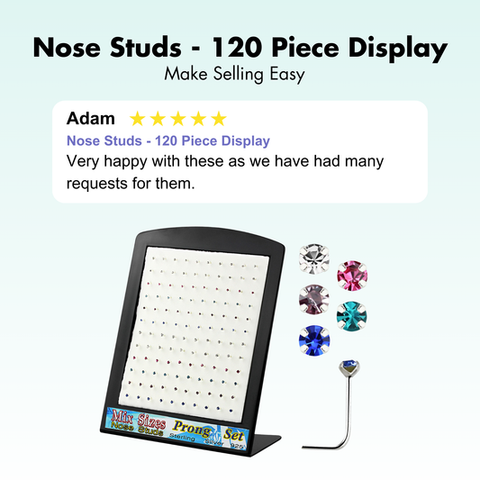Nose Studs - 120 Piece Display