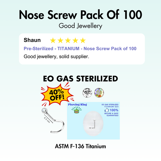 Pre-Sterilized - TITANIUM - Nose Screw Pack of 100