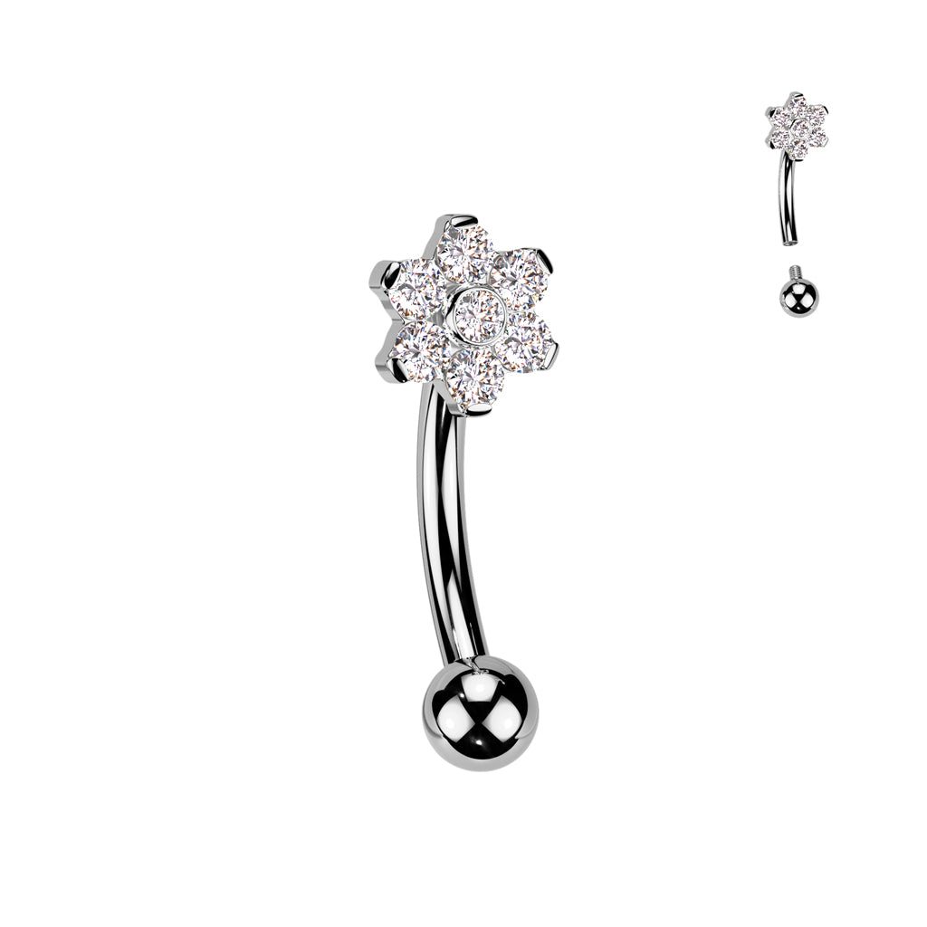 Curved Barbell - TITANIUM - IT Flower
