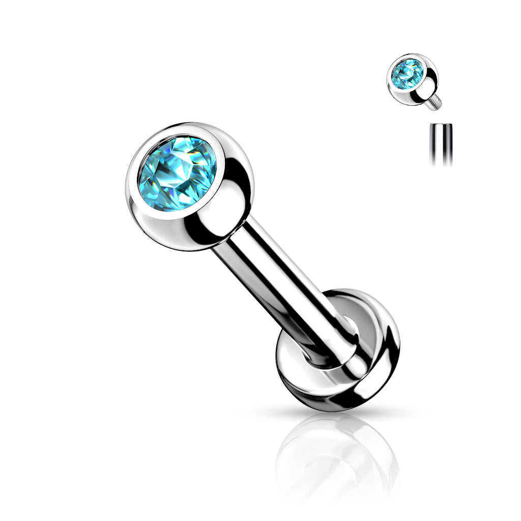 Labrets - TITANIUM - IT Jewelled Balls