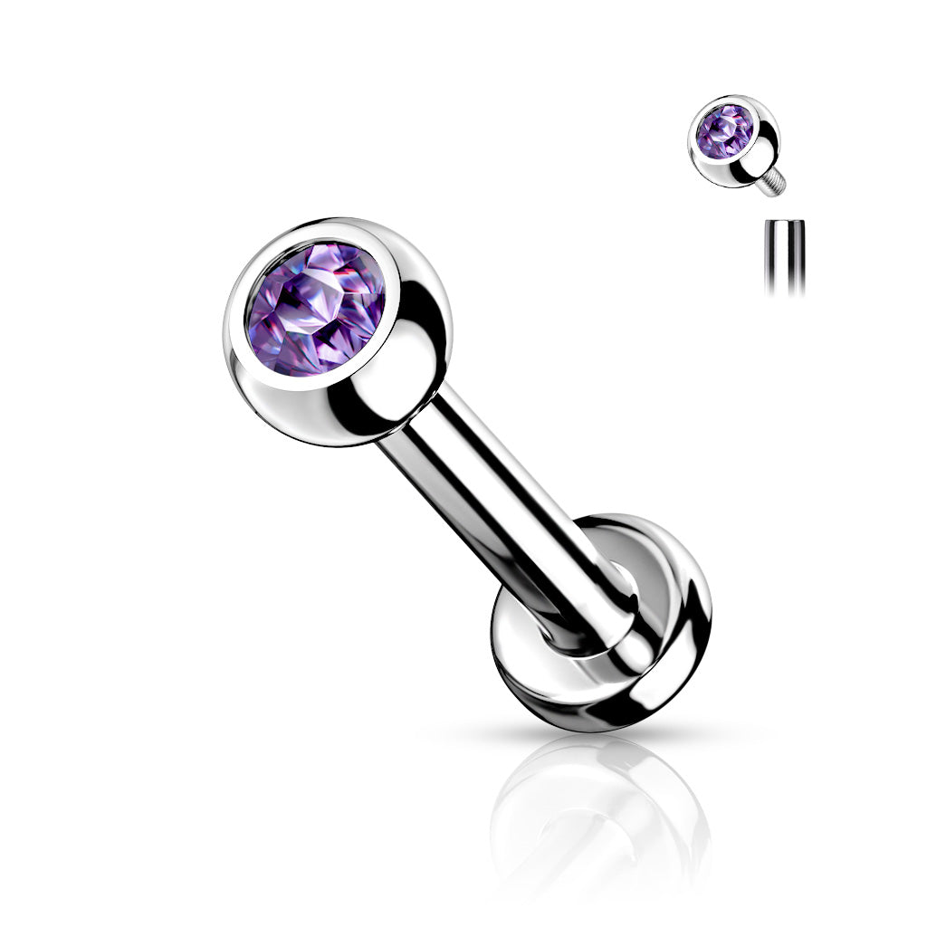 Labrets - TITANIUM - IT Jewelled Balls