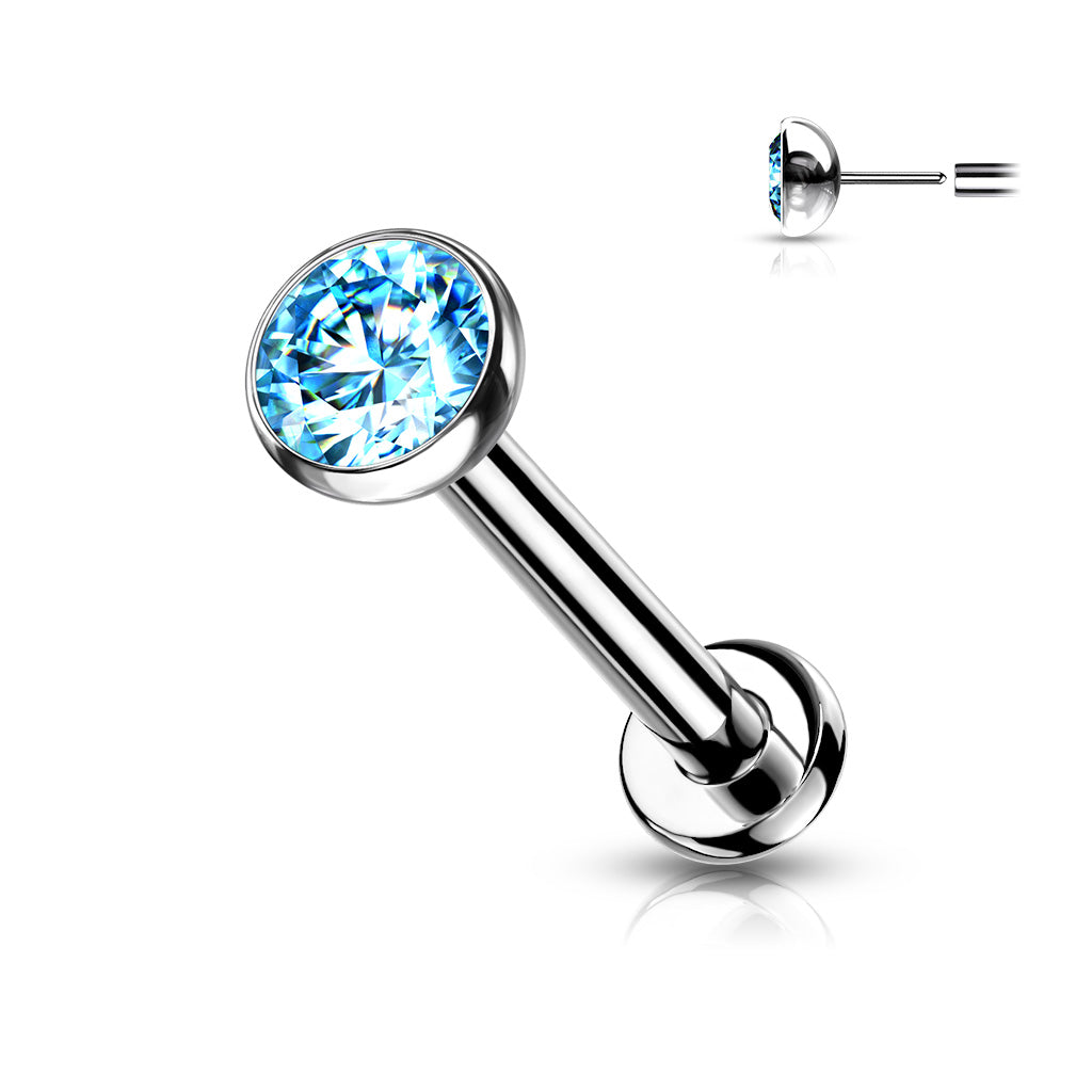 Labrets - TITANIUM - Threadless Jewelled