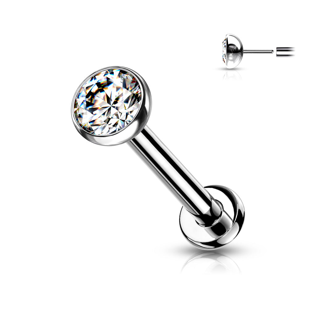 Labrets - TITANIUM - Threadless Jewelled