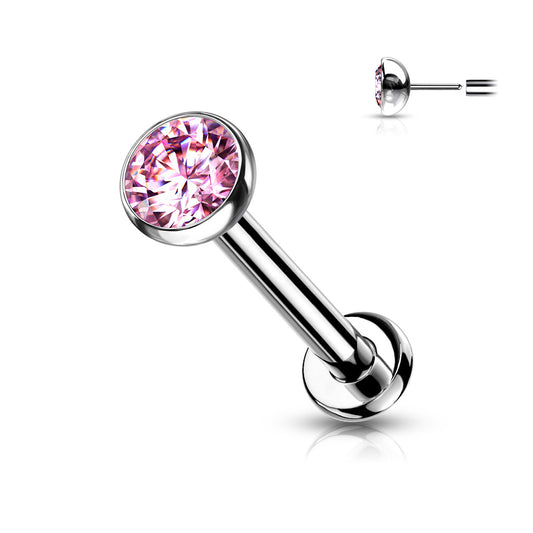 Labrets - TITANIUM - Threadless Jewelled