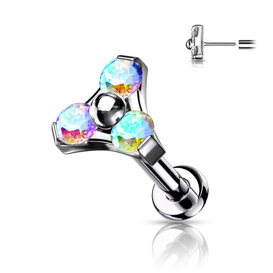 Labrets - TITANIUM - Threadless Trinity