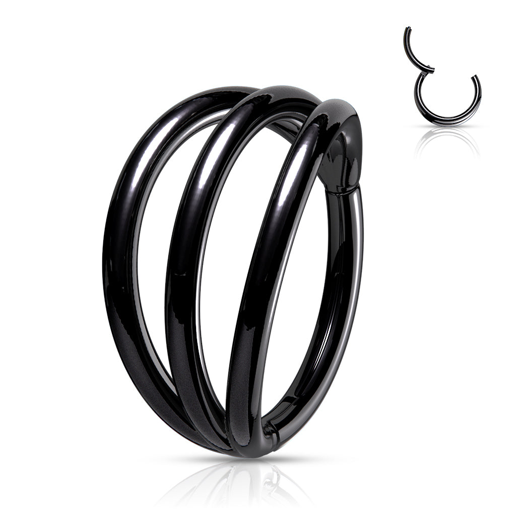 Segment Ring - TITANIUM - Triple Hoop