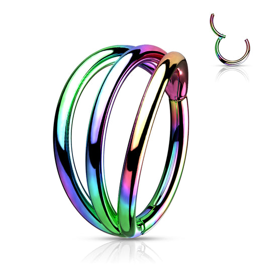 Segment Ring - TITANIUM - Triple Hoop