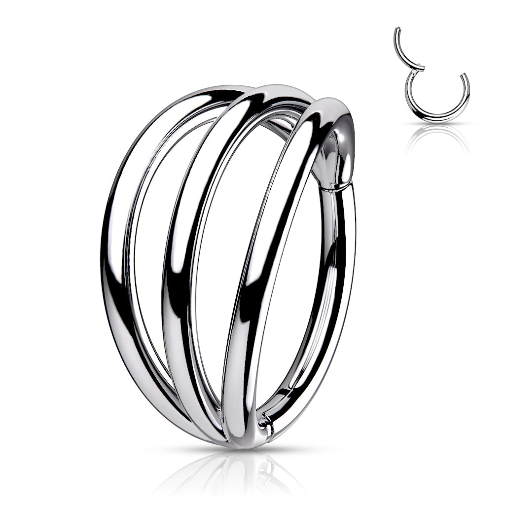 Segment Ring - TITANIUM - Triple Hoop