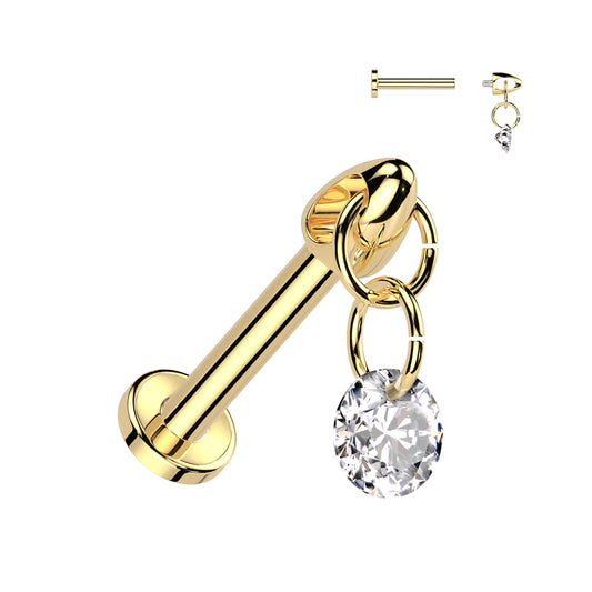 Labrets - TITANIUM - IT Dangly CZ