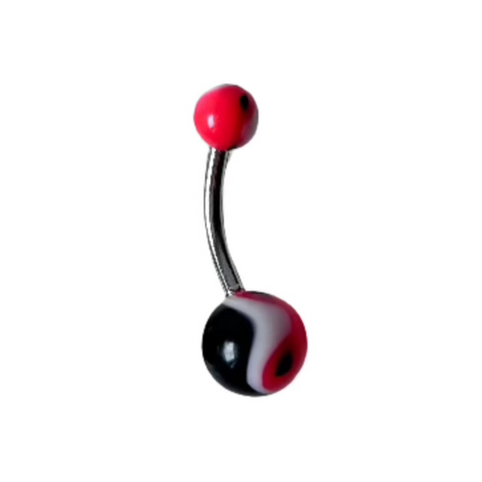 Last Chance Packs - Belly Ring - Acrylic Yin & Yang