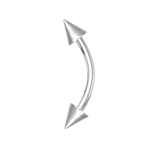 Last Chance Packs - Curved Barbell - Surgical Steel With Spikes