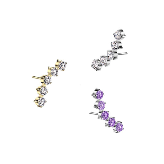 PARTS - TITANIUM - Threadless 5 Dainty Gems