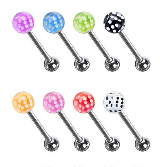 Barbells - Tongue Acrylic Dice In Ball