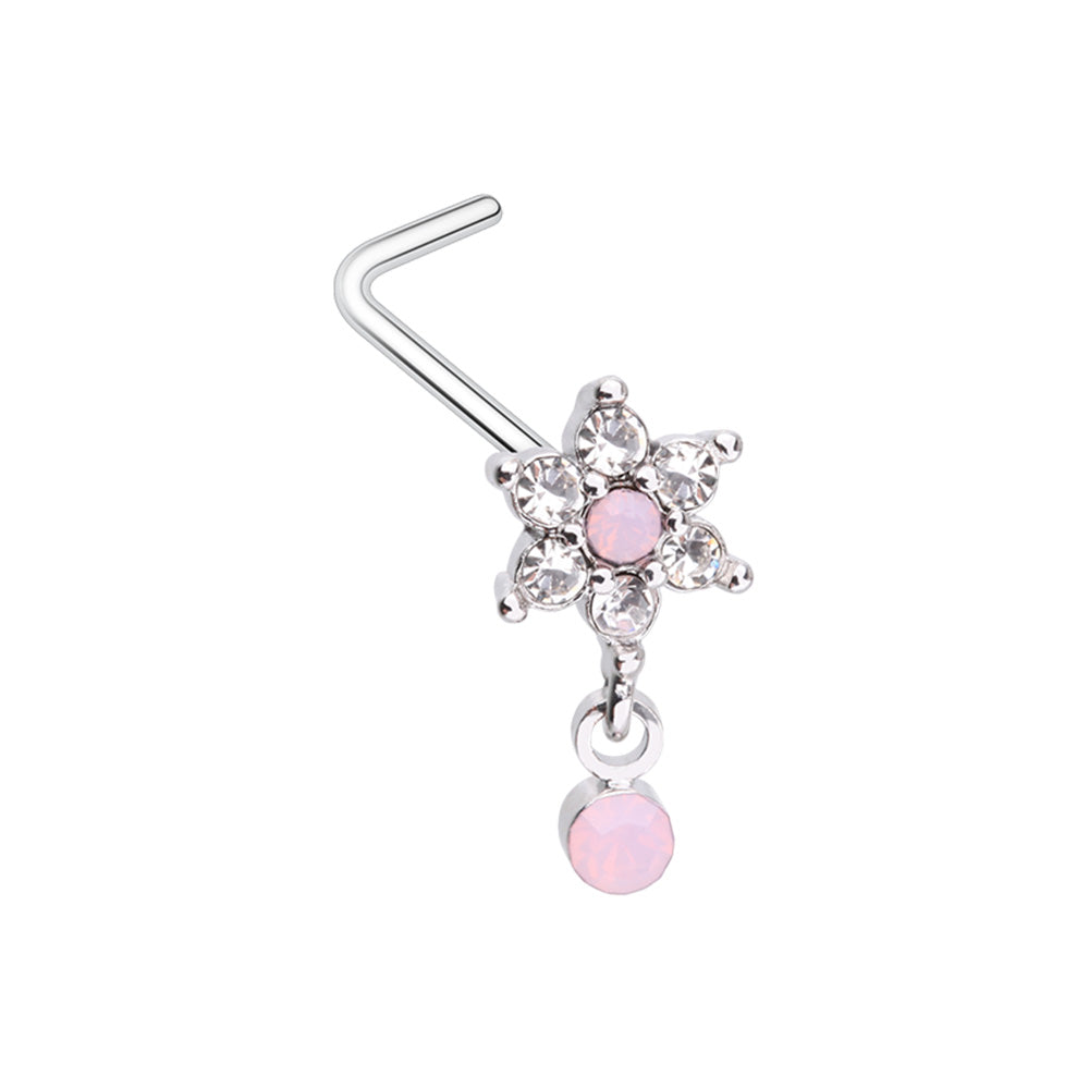 Nose Stud - Flower Dangle