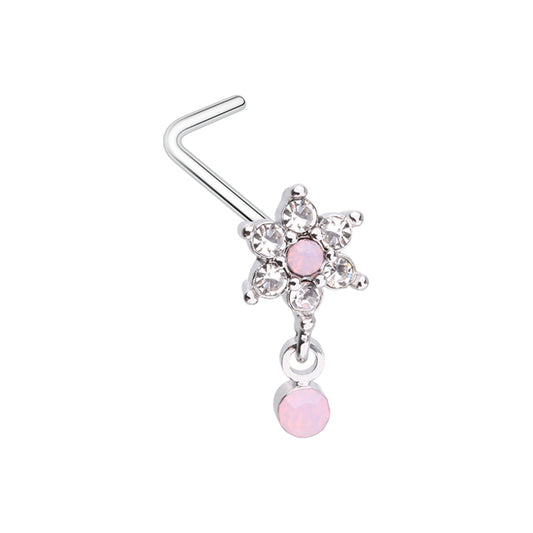 Nose Stud - Flower Dangle