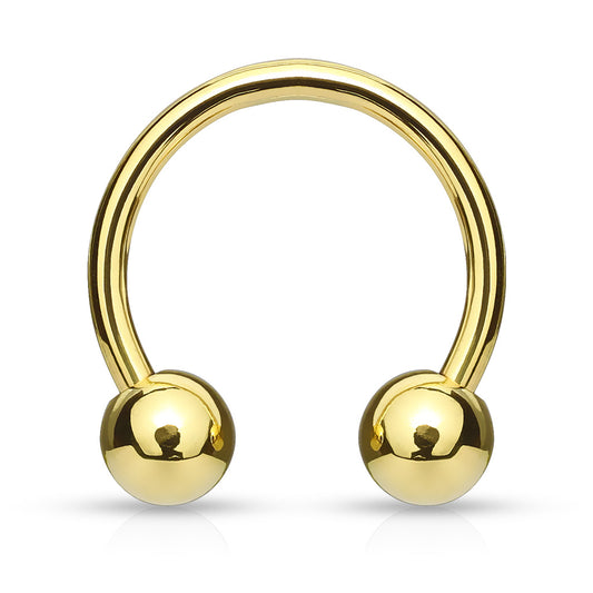 Circular Barbell - Gold Plated