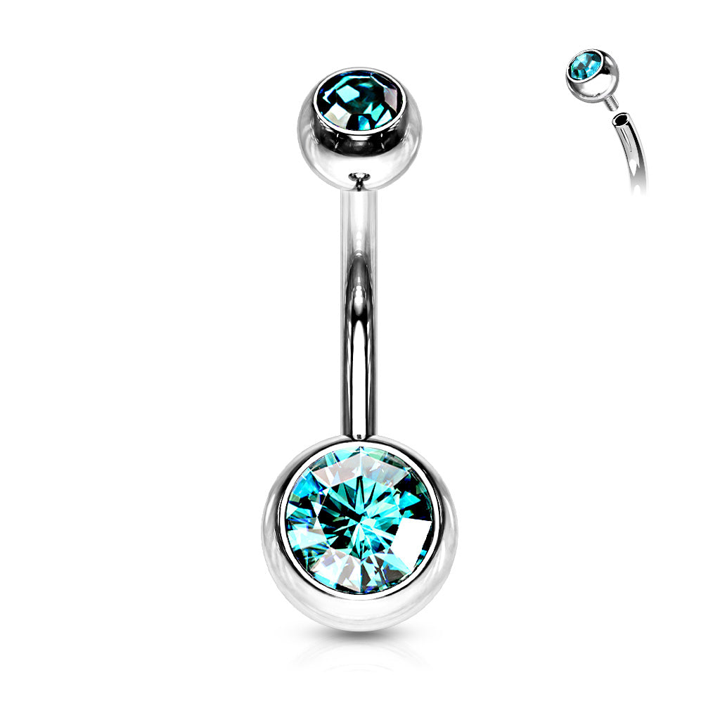 Belly Ring - Double Jewel (Retail)