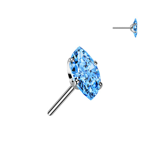 PARTS - TITANIUM - Threadless Marquise Gems