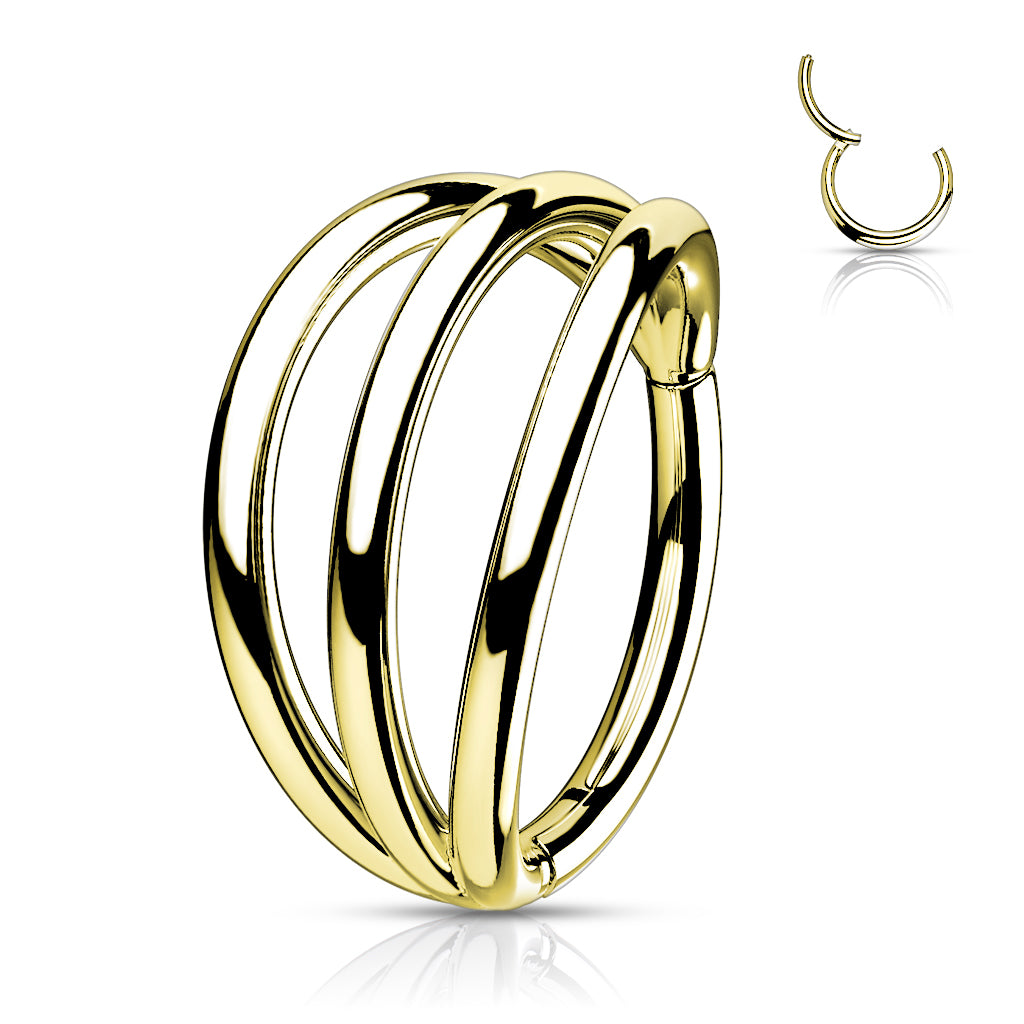 Segment Ring - TITANIUM - Triple Hoop