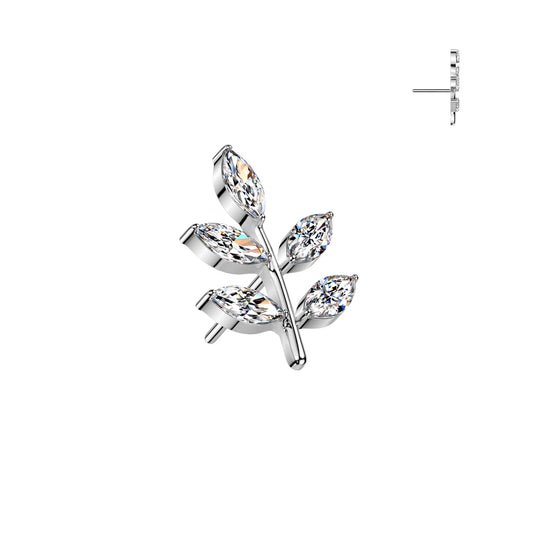 PARTS - TITANIUM - Threadless Marquise Leaf