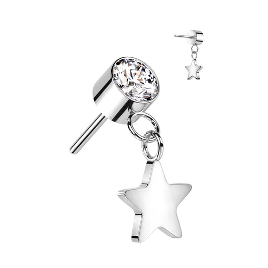PARTS - TITANIUM - Threadless Dangly Star