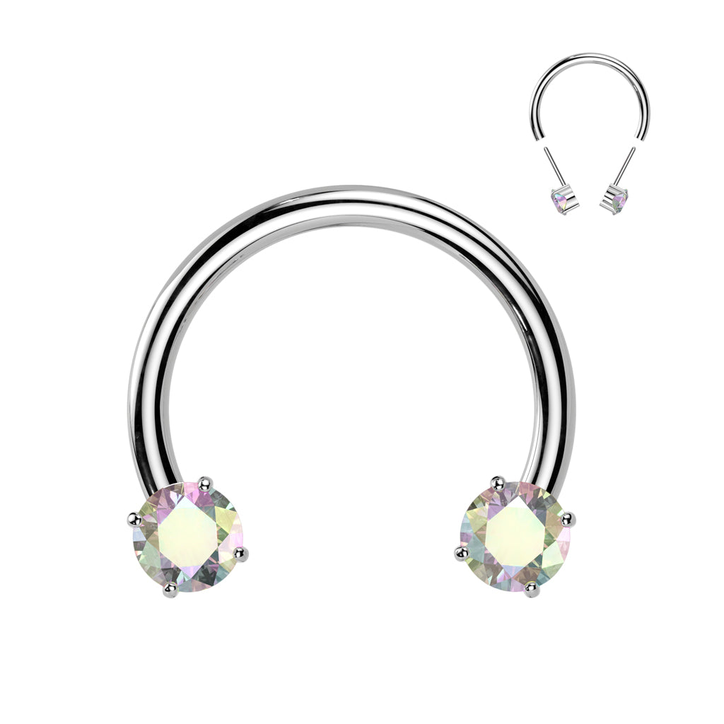 Circular Barbell - TITANIUM - Threadless Gems