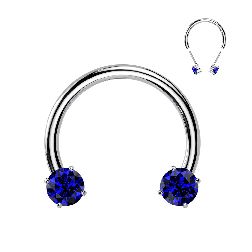 Circular Barbell - TITANIUM - Threadless Gems