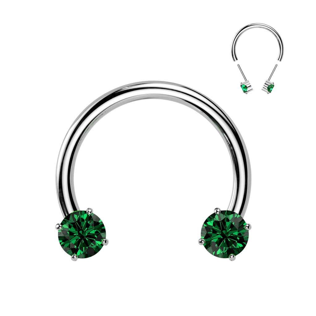 Circular Barbell - TITANIUM - Threadless Gems