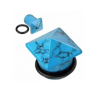 Organics - Pyramid Top Stone Plugs - Turquoise